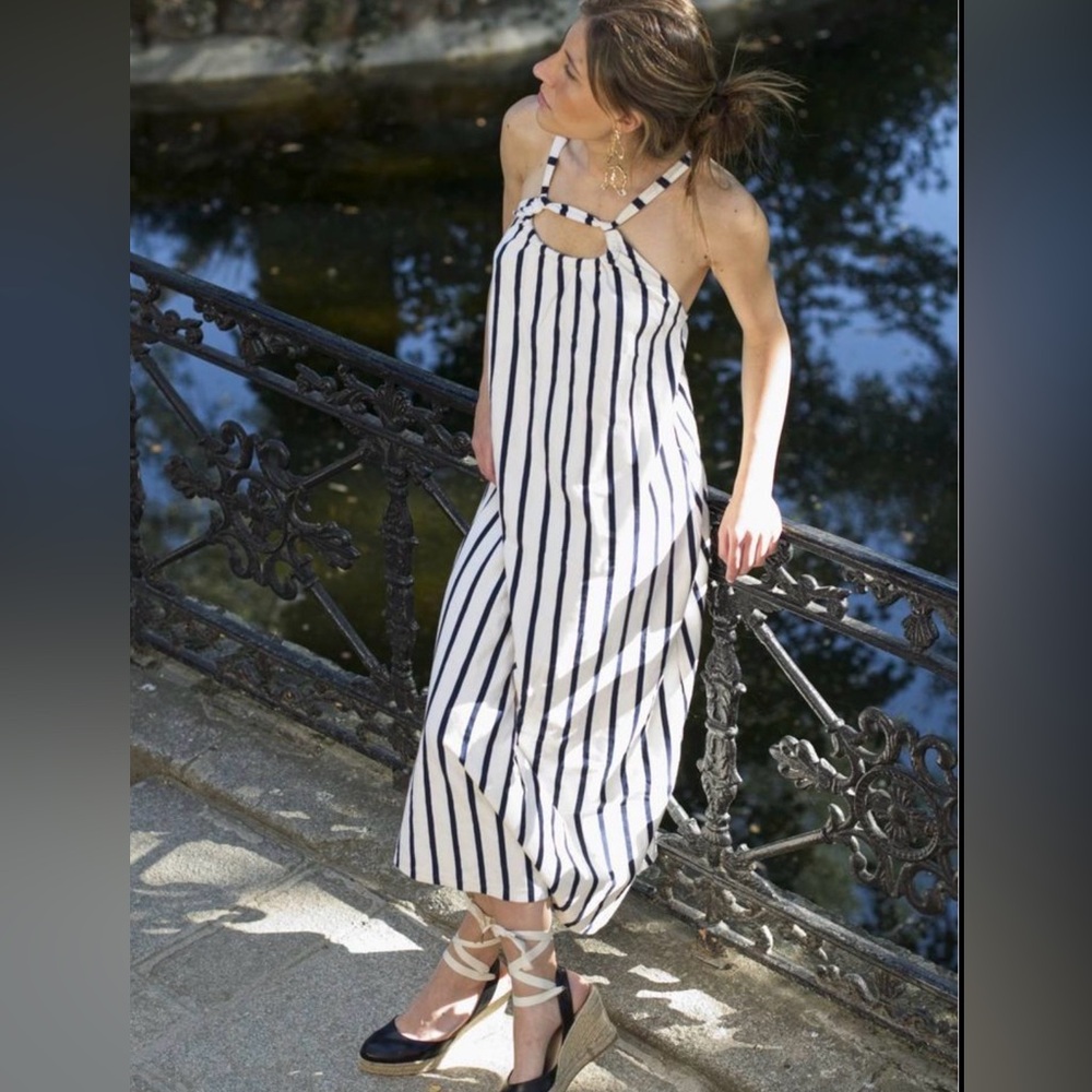 Zara Striped Black and White Maxi Dress